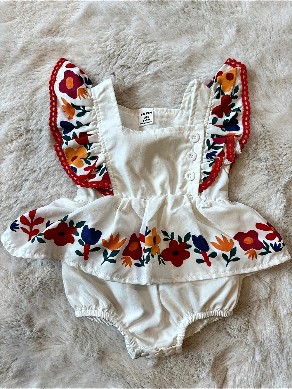 SHEIN Floral Baby Romper Size 3M